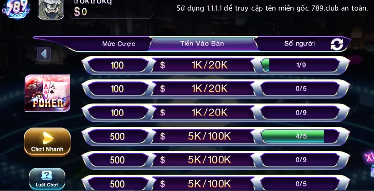 Bí Quyết Làm Chủ Bàn Chơi Poker Tại 789Club Đẳng Cấp 2026