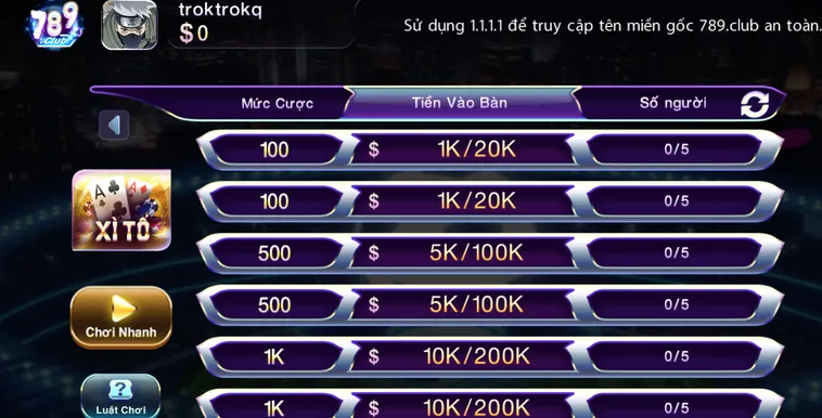Chinh Phục Sảnh Xì Tố Tại 789Club Với Chiến Thuật Bất Bại